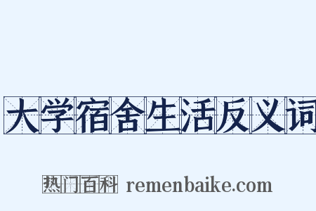 大学宿舍生活反义词是什么意思的图片